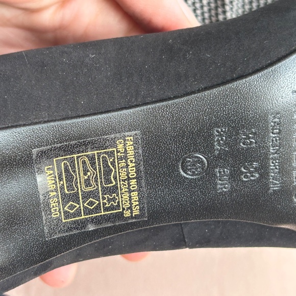 Black Nobuck High Heels Made in Brazil- size 7 1/5 - Picture 7 of 9